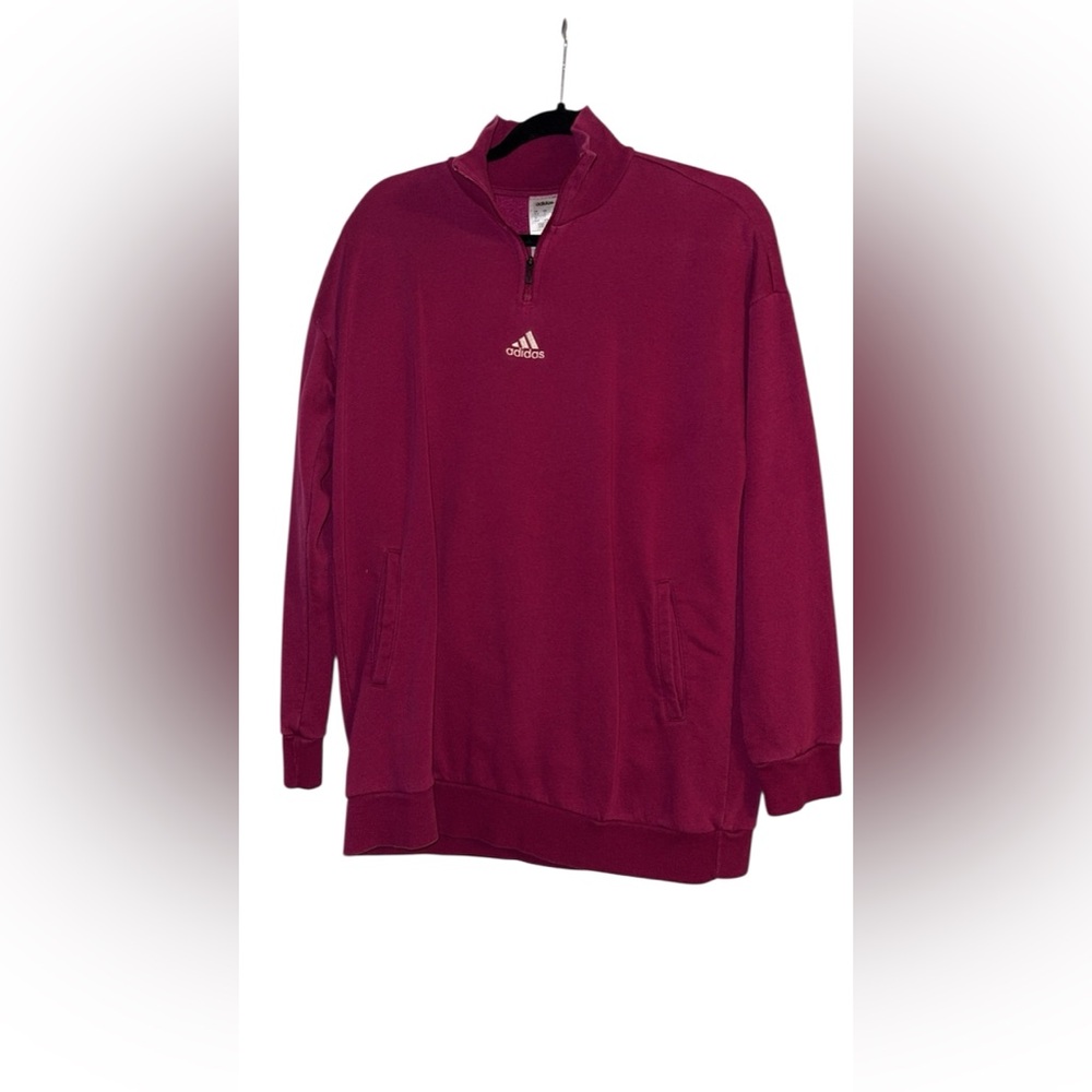 Adidas Women's Burgundy Pullover Sweatshirt